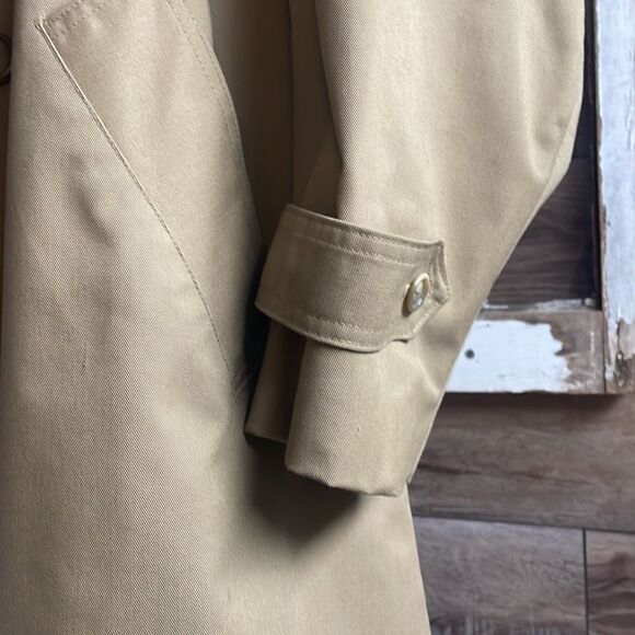 Academy Clothes Mens Peacot Trench Coat , Removable Faux Fur Lining , 44, Tan - Picture 8 of 15